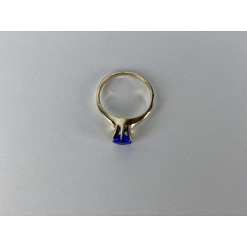 10K YELLOW GOLD TANZANITE RING SIZE 5.5