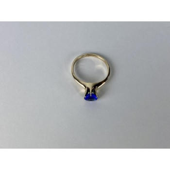 10K YELLOW GOLD TANZANITE RING SIZE 5.5