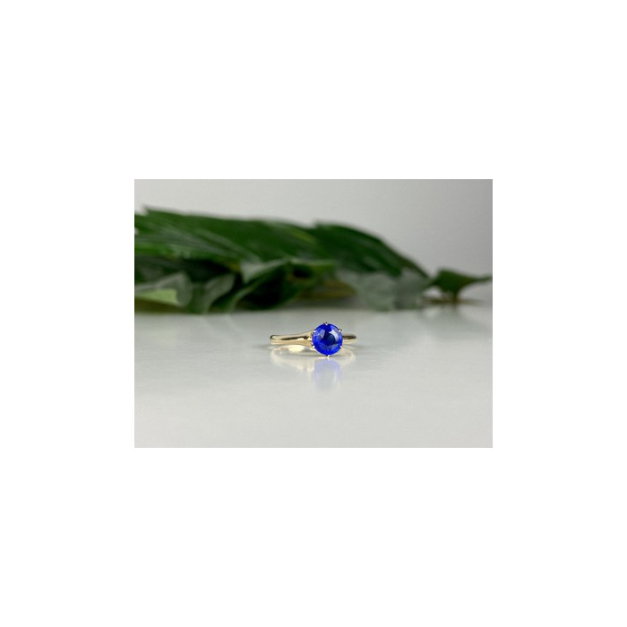 10K YELLOW GOLD TANZANITE RING SIZE 5.5