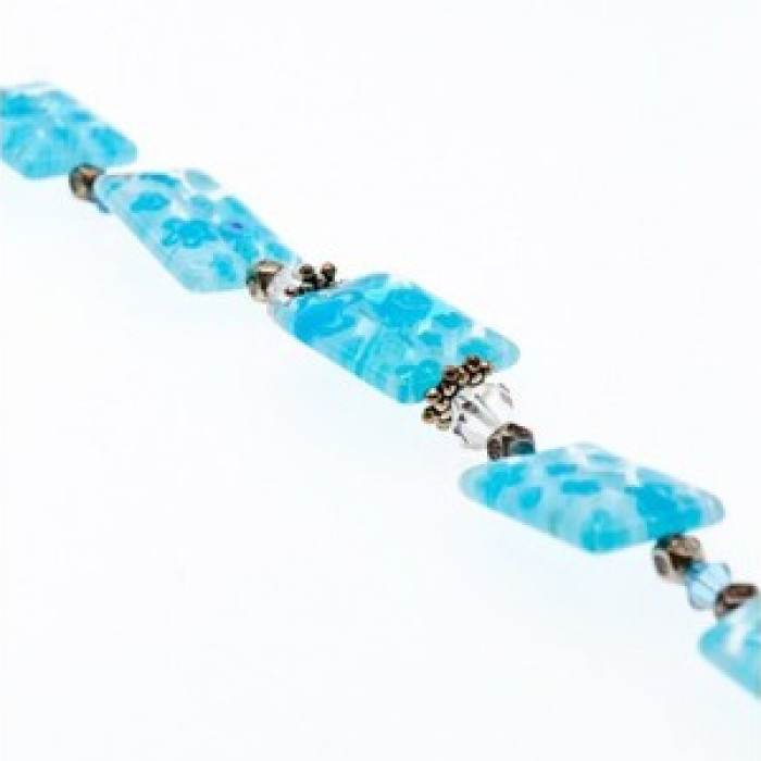 925 Sterling Silver Jewelry Glass Bracelet