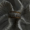 925 Sterling Silver Gold Plated White Colorless Topaz Ring Size 7.5