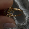 925 Sterling Silver Gold Plated Flower Multicolor Stones Ring Size 8