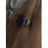 Vintage 925 Sterling Silver Charoite & Amethyst Ring Size 9