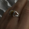 925 Sterling Silver Chrysoberyl Cats Eye Ring Size 8.5
