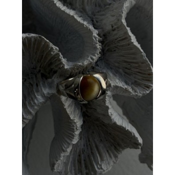 925 Sterling Silver Chrysoberyl Cats Eye Ring Size 8.5