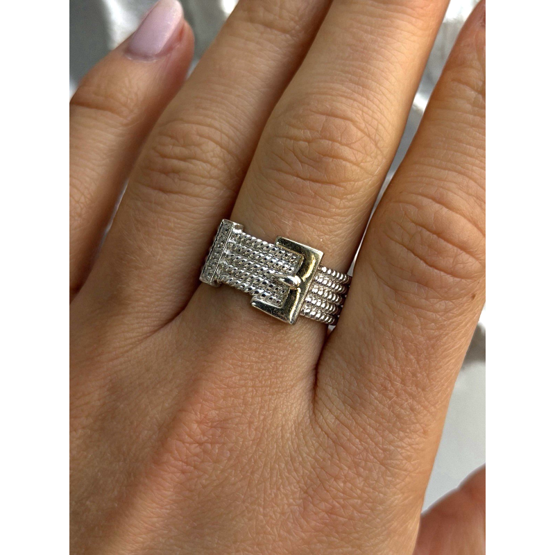 925 Sterling Silver Gold Plated Part Cz Ring Size 9