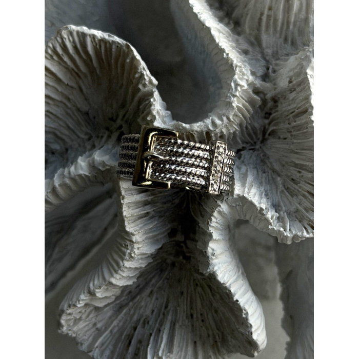 925 Sterling Silver Gold Plated Part Cz Ring Size 9