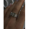 925 Sterling Silver Gold Plated Part Cz Ring Size 9