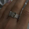 925 Sterling Silver Gold Plated Part Cz Ring Size 9