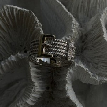 925 Sterling Silver Gold Plated Part Cz Ring Size 9