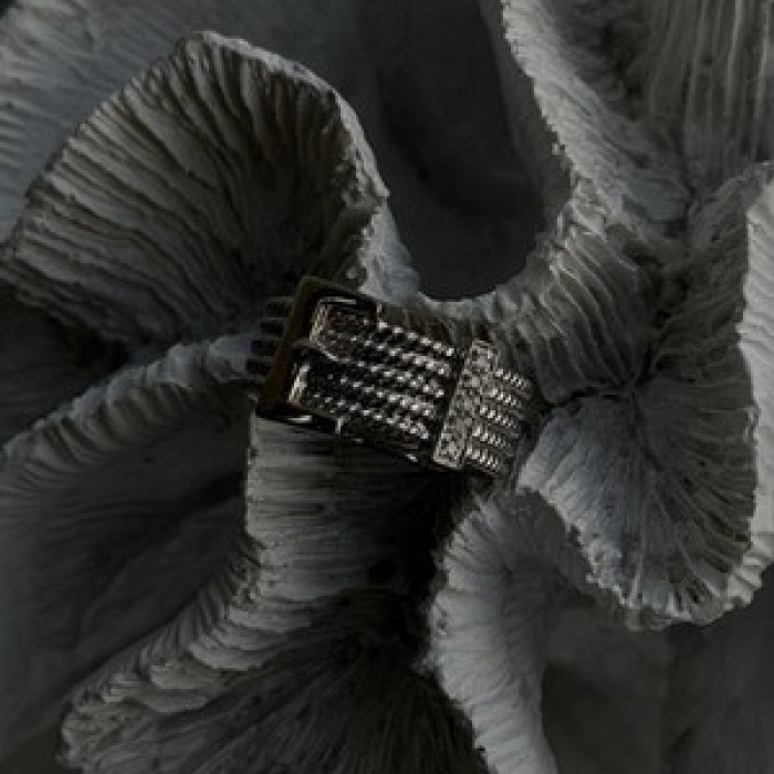 925 Sterling Silver Gold Plated Part Cz Ring Size 9