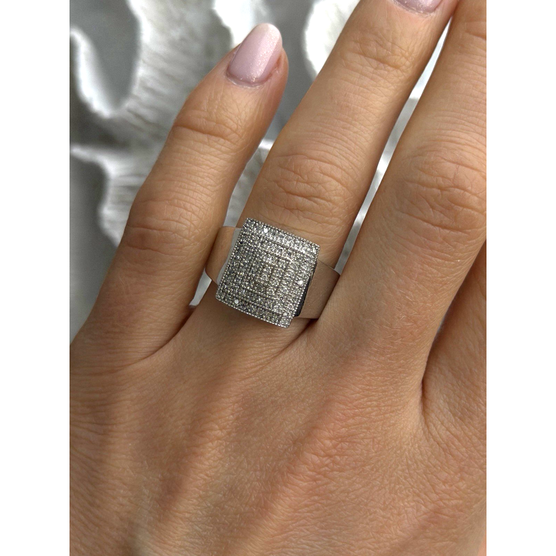 925 Sterling Silver White Colorless Sapphire Ring Size 8