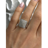 925 Sterling Silver White Colorless Sapphire Ring Size 8