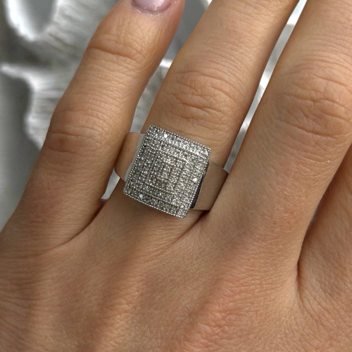925 Sterling Silver White Colorless Sapphire Ring Size 8