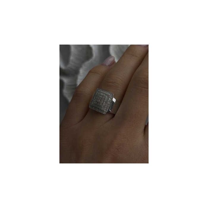 925 Sterling Silver White Colorless Sapphire Ring Size 8