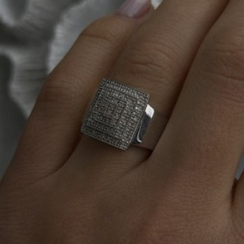 925 Sterling Silver White Colorless Sapphire Ring Size 8