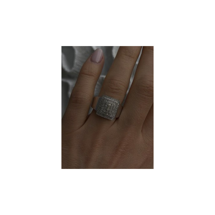 925 Sterling Silver White Colorless Sapphire Ring Size 8