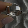 925 Sterling Silver White Colorless Sapphire Ring Size 8