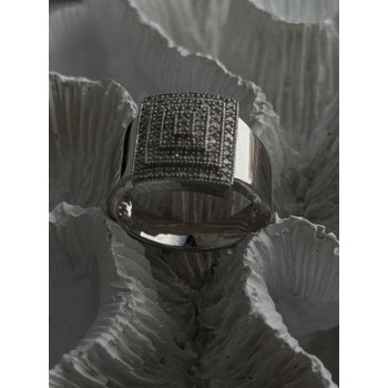 925 Sterling Silver White Colorless Sapphire Ring Size 8