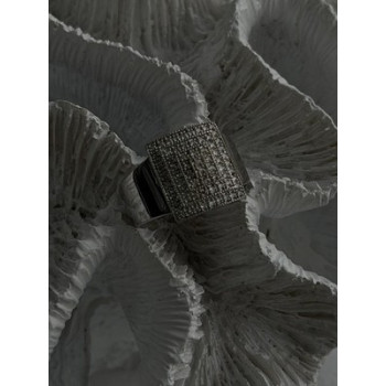 925 Sterling Silver White Colorless Sapphire Ring Size 8