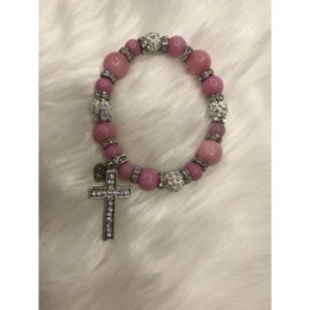 Beautiful Bracelet with Cross and CZ