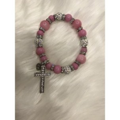 Beautiful Bracelet with Cross and CZ