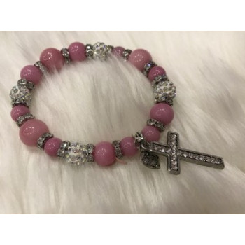 Beautiful Bracelet with Cross and CZ