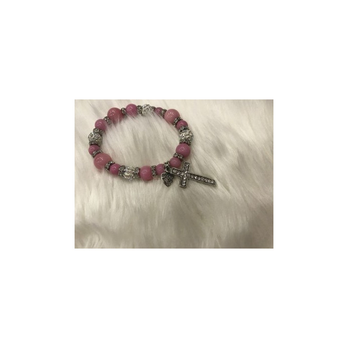 Beautiful Bracelet with Cross and CZ