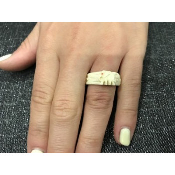 Unusual bone ring size 7.5