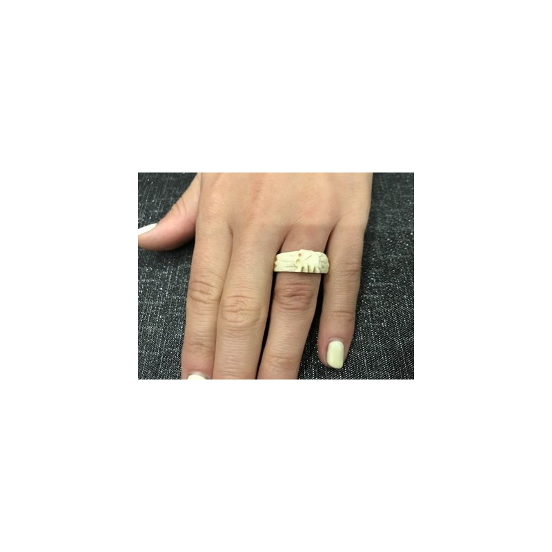Unusual bone ring size 7.5