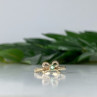 10K Yellow Gold Emerald BOW Ring Size 7.25