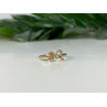 10K YELLOW GOLD EMERALD BOW RING SIZE 7.25