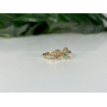 10K YELLOW GOLD EMERALD BOW RING SIZE 7.25