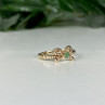 10K Yellow Gold Emerald BOW Ring Size 7.25