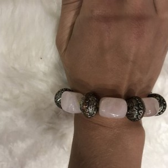 Bracelet with Pink Quartz