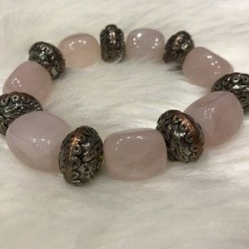Bracelet with Pink Quartz