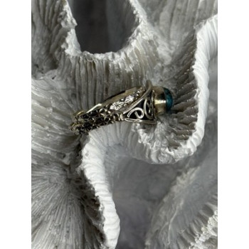 Unique Design 925 Sterling Silver Turquoise Ring Adjustable
