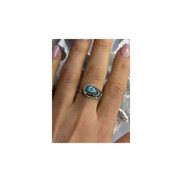 Unique Design 925 Sterling Silver Turquoise Ring Adjustable