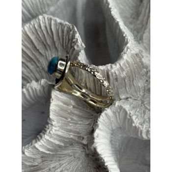 Unique Design 925 Sterling Silver Turquoise Ring Adjustable