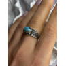 Unique Design 925 Sterling Silver Turquoise Ring Adjustable