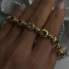 925 Sterling Silver Gold Plated Bracelet Topaz Citrine Amethyst Peridot 7.5