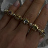 925 Sterling Silver Gold Plated Bracelet Topaz Citrine Amethyst Peridot 7.5