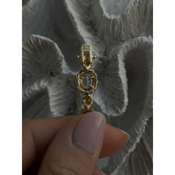 925 Sterling Silver Gold Plated Bracelet Topaz Citrine Amethyst Peridot 7.5