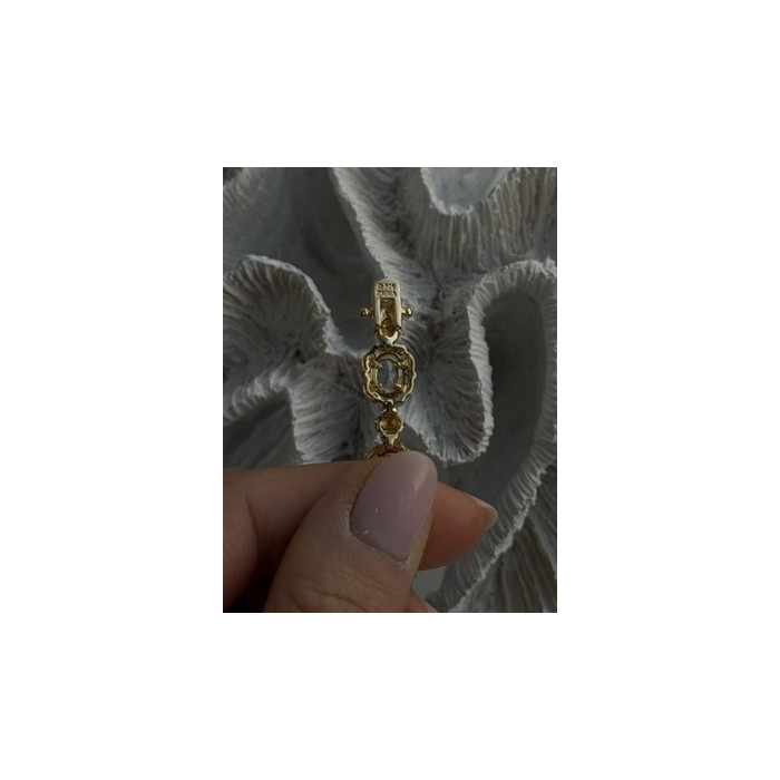 925 Sterling Silver Gold Plated Bracelet Topaz Citrine Amethyst Peridot 7.5