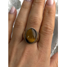 Vintage 925 Sterling Silver Tiger's Eye Ring Size 11.5