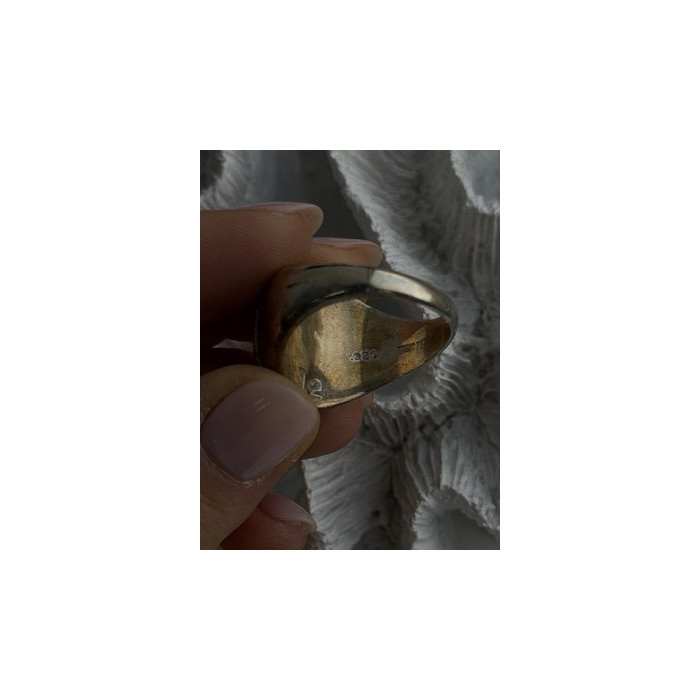 Vintage 925 Sterling Silver Tiger's Eye Ring Size 11.5