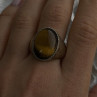 Vintage 925 Sterling Silver Tiger's Eye Ring Size 11.5
