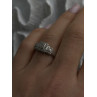 925 Sterling Silver Diamonds Heart Ring Size 7