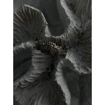 925 Sterling Silver Diamonds Heart Ring Size 7