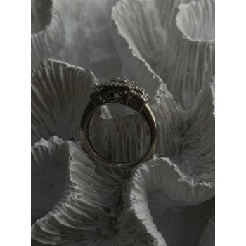 925 Sterling Silver Diamonds Heart Ring Size 7